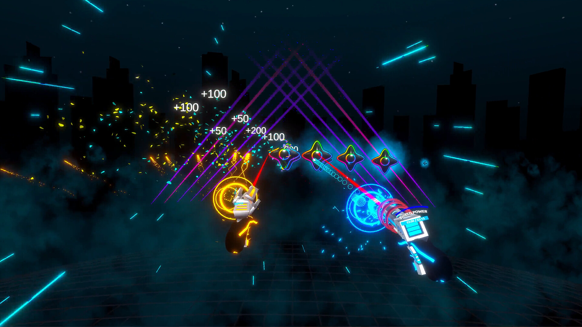 Reach The Beat gameplay during a dense rhythm sequence